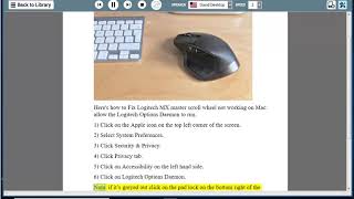 Fix Logitech MX Master scroll wheel not working on Mac