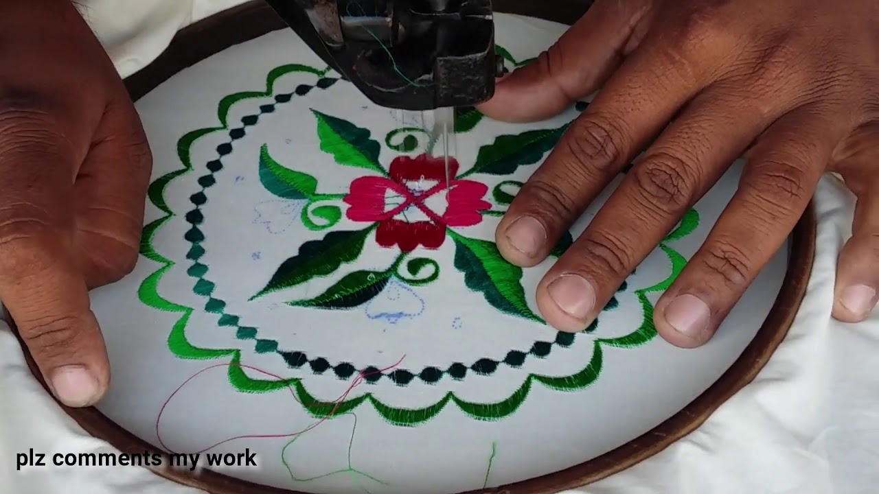 Cushion cover embroidery design ( part 2 ) machine embroidery 