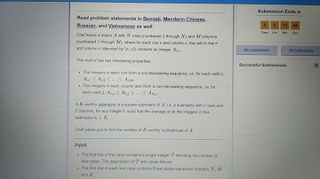 codechef April long challenge 2021. worthy matrix partial solutions