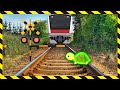 【踏切アニメ】安全を守るふみきりカンカン♪Railroad crossing to protect safety !!!