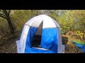самодельная баня в палатке на берегу реки Дон осень 2022