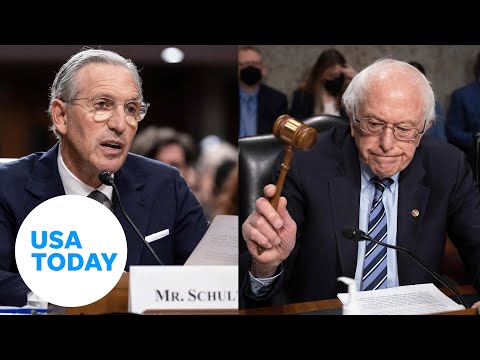 Sen. Bernie Sanders grills Starbucks' ex-CEO over labor practices | USA TODAY