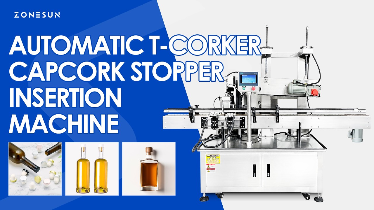 ZONESUN ZS-XG21U Automatic Bar Top T-Corking Machine - YouTube