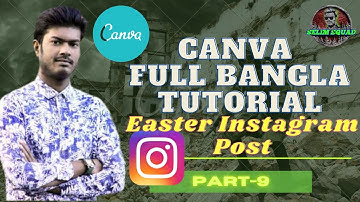 How to use Canva Graphdesgin software | Easter Instagram Post | Graphdesgin Class Part-9
