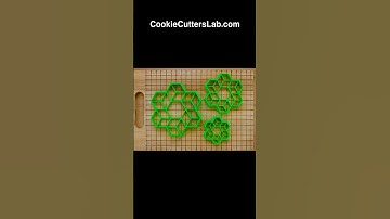 Hex Flower With Six Cubic petals - Hex Cubes - 3D Cube Tessellation - 3D Mosaic #CookieCutters