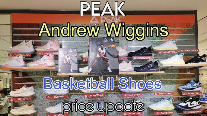 Assorted Nike basketball shoes for sale in the NBA store in