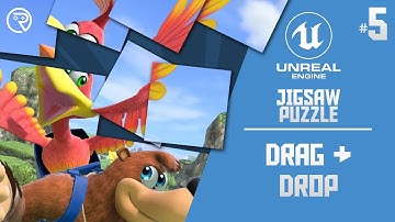 Unreal Engine 4 Tutorial - Jigsaw Puzzle Part 5: Drag and Drop