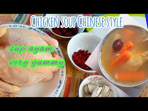 Chicken soup Chinese style || Soup ayam untuk majikan @Rizqialengloy