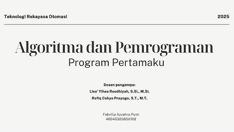 Algoritma Pemrograman Sederhana | Menggunakan Scratch dan Phyton