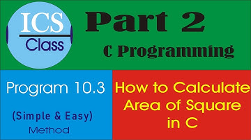 program 10.3 | ics class | part 2 | c programming | area of a square | Chaudhary M Shafiq