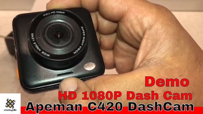 Apeman C420D Cube Front and Rear Dash Cams with 170° Field of View and 1080p Full HD