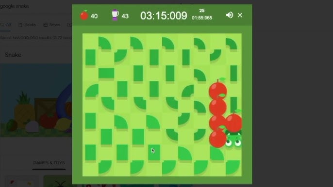 Google Snake World Record [2:51.829 Seconds] (Classic, Dice, Slow, 100) 