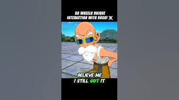 Dr Wheelo Unique Interaction With Roshi 🥶 #crashout #masterroshi #sparkingzero #dragonballz #dbz