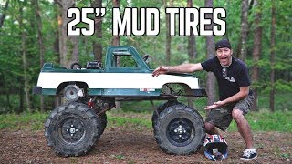 We bought 25” atv tires for cheap, and we’re installing them on
our monster truck lifted go kart! the mini off road kart performed
pretty we...