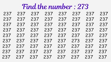 can you find 273 in 1 minute? #wordpuzzlegame #game #mathematics #mindbendingquiz #puzzle