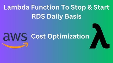 How to Automatically Stop/Start RDS Instances using AWS Lambda || Cloudwatch Events Scheduler