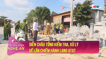Diễn Châu tổng kiểm tra, xử lý về lấn chiếm hành lang ATGT