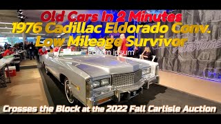 1976 Cadillac Eldorado Conv Survivor at 2022 Fall Carlisle Auction Old Car in 2 Minutes cadillac