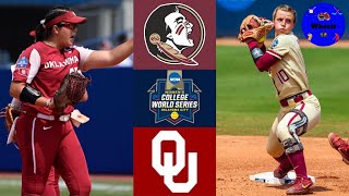 #10 Florida State vs #1 Oklahoma | WCWS Championship Game | 2021 College Softball Highlights