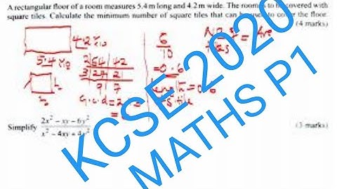 KCSE 2020 MATHS REVISION PART ONE