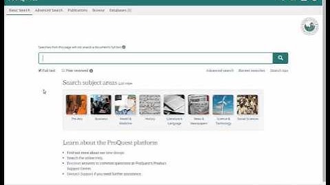 Finding articles with Proquest Central