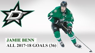 Jamie Benn (#14) All 36 Goals of the 2017-18 NHL Season