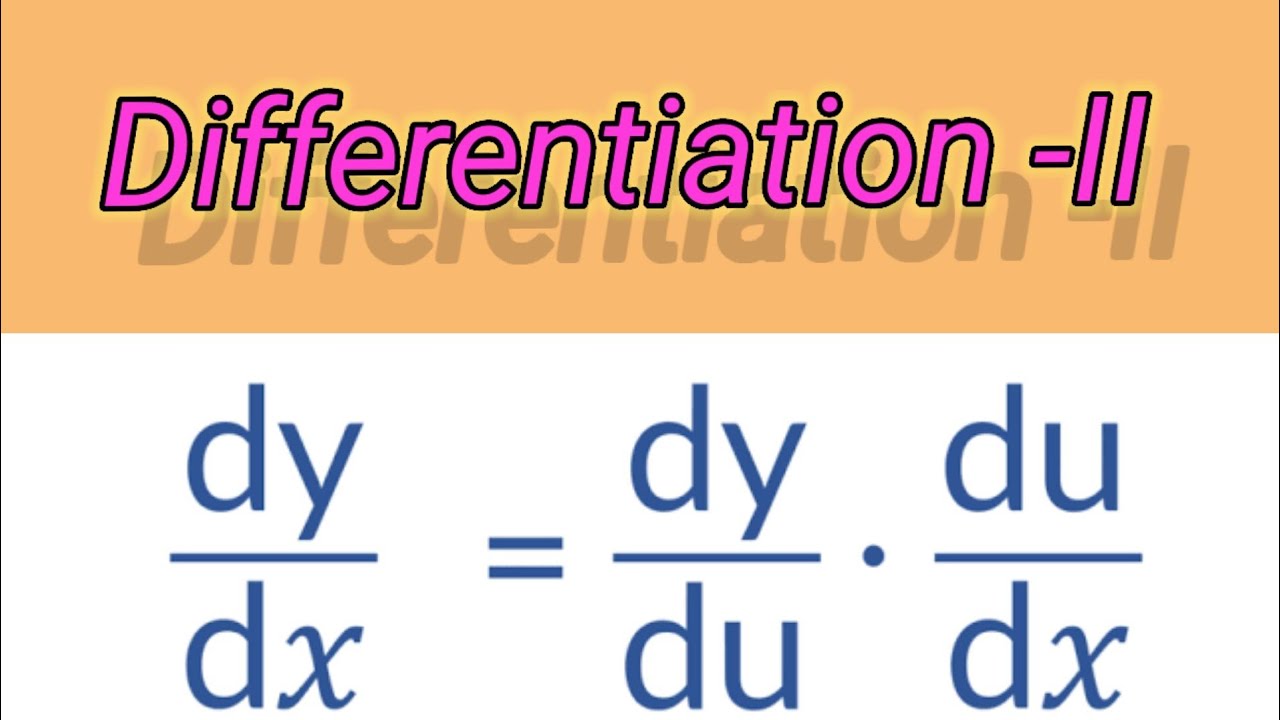 Differentiation part- 2 | Basic Calculus - YouTube