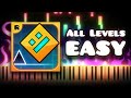 Geometry Dash - ALL LEVELS | EASY Piano Tutorial