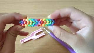 Плетение браслета (кольца) из резинок Rainbow Loom 