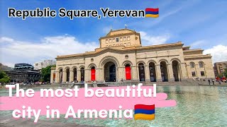 tha most beautiful city in Armenia republic square in Yerevan 🇦🇲