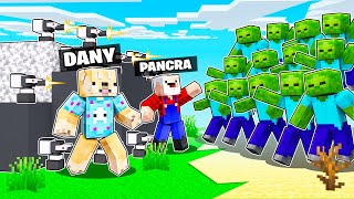 ¡BUNKER SEGURO vs 1000 ZOMBIES! ‍♂ PANCRACIO en MINECRAFT con DANY