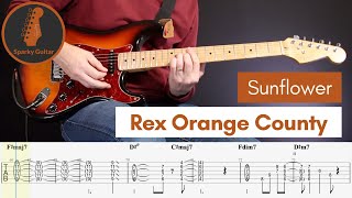 Sunflower - Rex Orange County (Guitar Cover \u0026 Tab)