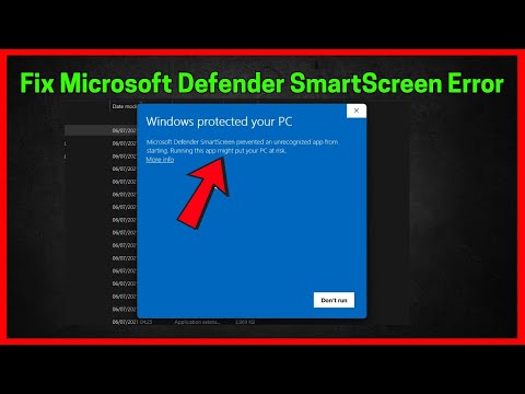 Fix Microsoft Defender SmartScreen prevented an unrecognized app from starting