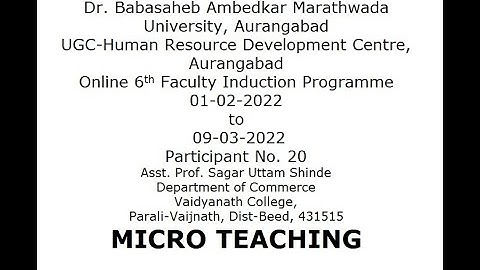 Micro teaching