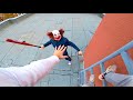 Horror clowns vs parkour pov  halloween chase iii