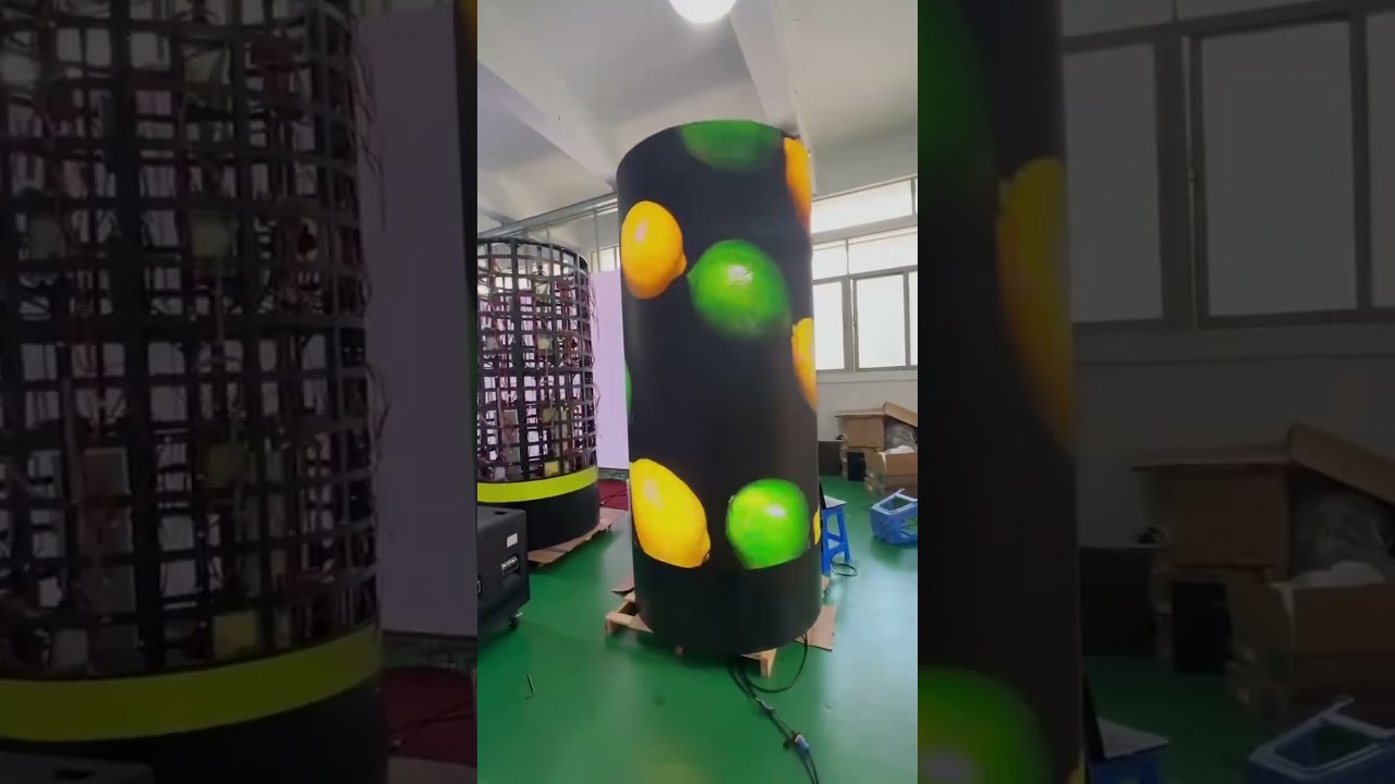 Soft advertising column LED display screen video wall.