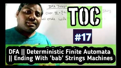 TOC||17|| HINDI || DFA Design || Ending With 