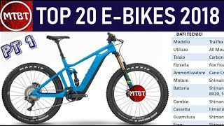 E-BIKES Top 20 modelli 2018 Mountain Bike elettriche Parte 1 | MTBT -  YouTube
