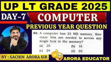 UP LT Grade Computer Science 2025 | Previous Year Question | LT Grade Computer Class | #ltgrade2025