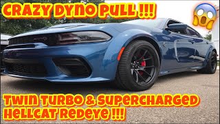 SUPERCHARGED TWIN TURBO REDEYE HELLCAT CHARGER MAKES INSANE POWER !!!! A MUST SEE !!!!