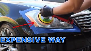 Restoring Headlights with Polisher
