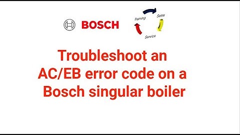 Troubleshoot an AC/EB error code on a Singular Combi Boiler