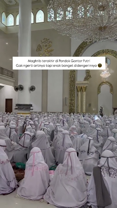 i’lan di masjid Gontor Putri 1 pada saat sholat maghrib berjama’ah