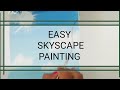 Beautiful skyscape painting| easy sky scenery drawing with acrylic /poster color