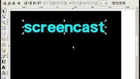 Inkscape-Screencast3 - Reflected Text