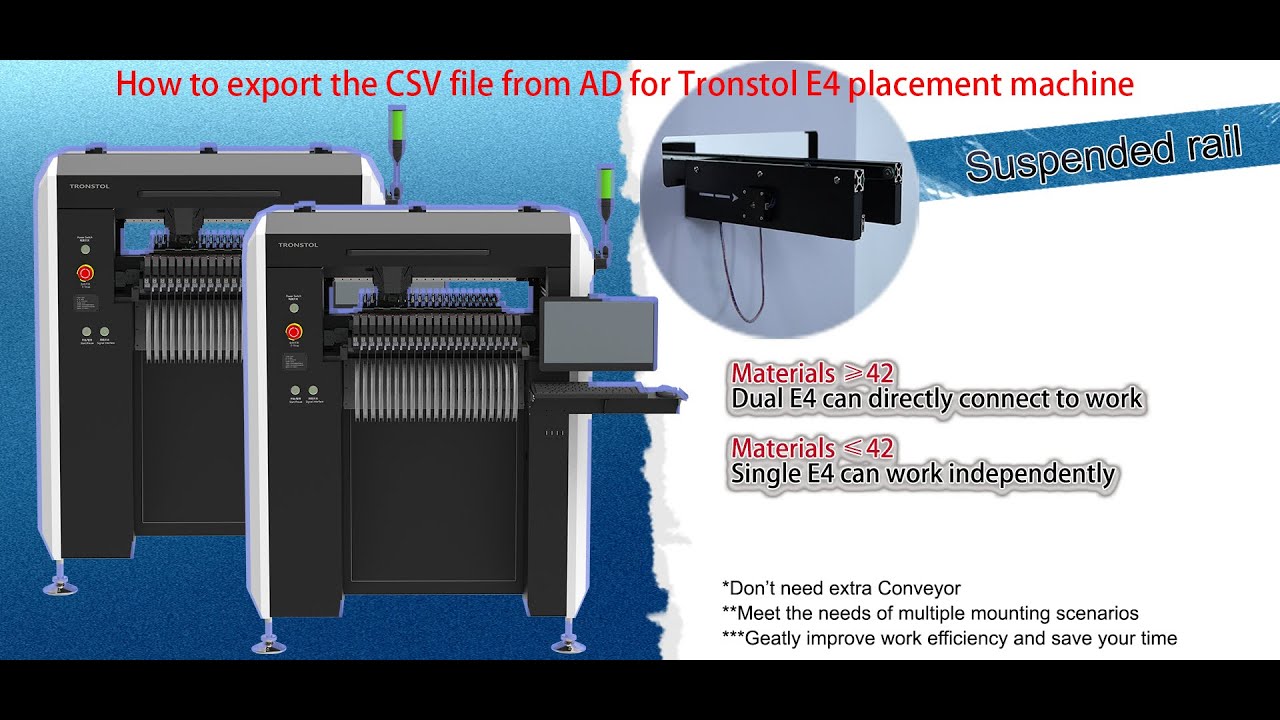 Csv Machine How to export the CSV file from AD for Tronstol E4 placement machine ...