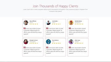 Responsive Testimonial Section Using Bootstrap