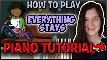 How To Play "EVERYTHING STAYS" [Adventure Time] - Easy Piano (Synthesia) [Piano Tutorial] [HD]