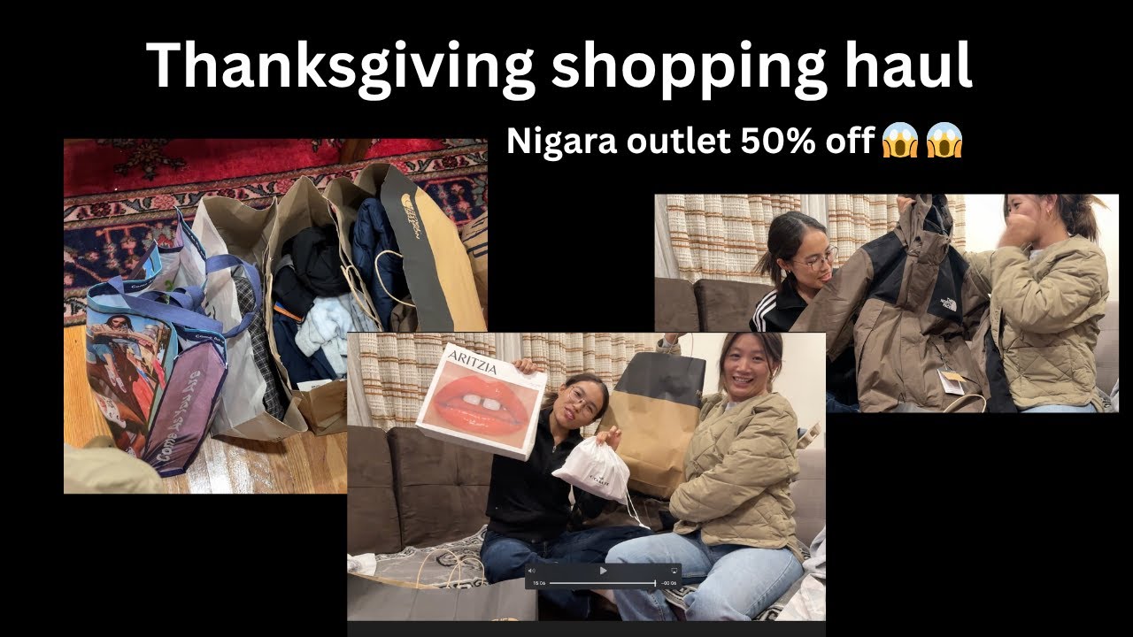 HUGE SHOPPING HAUL / #niagara / WE SPENT $1000+ #tibetanvlogger #haul #canada #outlet #unboxing