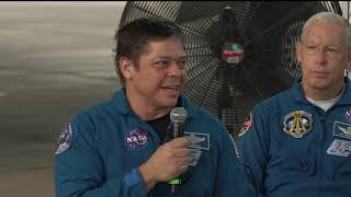 Demo-2 Astronauts Behnken and Hurley Return to Houston at Ellington Field